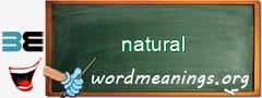 WordMeaning blackboard for natural